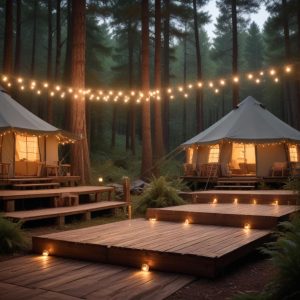 Глэмпинг в лесу: особенности, варианты размещения и необходимые удобства